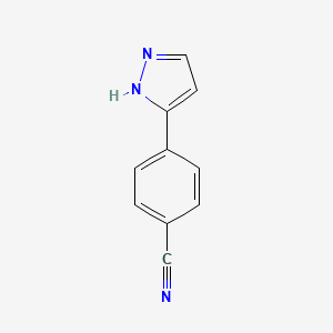 4-(1H-Pyrazol-3-yl)benzonitrile chemical structure (CAS 474706-35-9)