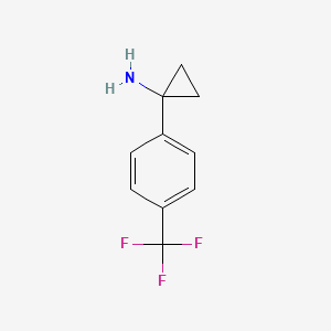 1-(4-(Trifluoromethyl)phenyl)cyclopropanamine chemical structure (CAS 474709-86-9)
