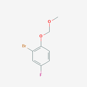 2-Bromo-4-fluoro-1-(methoxymethoxy)benzene chemical structure (CAS 474711-11-0)
