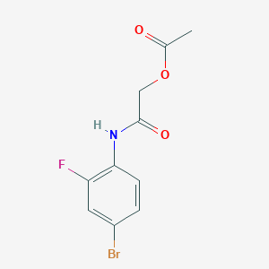 (4-Bromo-2-fluorophenylcarbamoyl)methyl acetate chemical structure (CAS 474806-63-8)