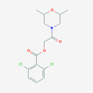 2-(2,6-Dimethylmorpholino)-2-oxoethyl 2,6-dichlorobenzoate chemical structure (CAS 474892-43-8)