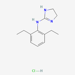 N-(2,6-Diethylphenyl)-4,5-dihydro-1H-imidazol-2-amine hydrochloride chemical structure (CAS 4749-61-5)