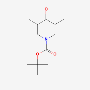tert-Butyl 3,5-dimethyl-4-oxopiperidine-1-carboxylate chemical structure (CAS 475085-34-8)