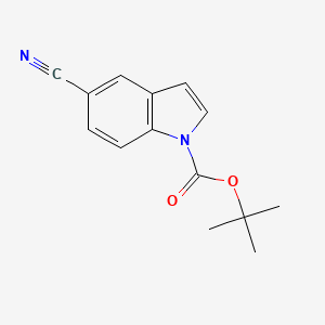tert-Butyl 5-cyano-1H-indole-1-carboxylate chemical structure (CAS 475102-10-4)