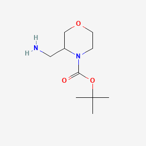 tert-Butyl 3-(aminomethyl)morpholine-4-carboxylate chemical structure (CAS 475106-18-4)