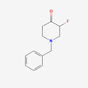 1-Benzyl-3-fluoropiperidin-4-one chemical structure (CAS 475152-19-3)