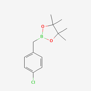 2-(4-Chlorobenzyl)-4,4,5,5-tetramethyl-1,3,2-dioxaborolane chemical structure (CAS 475250-49-8)