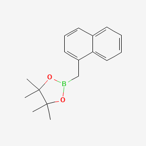 4,4,5,5-Tetramethyl-2-(naphthalen-1-ylmethyl)-1,3,2-dioxaborolane chemical structure (CAS 475250-57-8)