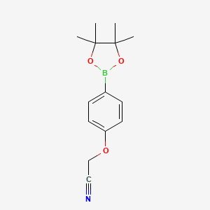 2-(4-(4,4,5,5-Tetramethyl-1,3,2-dioxaborolan-2-yl)phenoxy)acetonitrile chemical structure (CAS 475272-13-0)