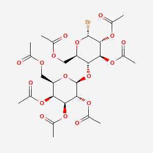 (2R,3S,4S,5R,6S)-2-(Acetoxymethyl)-6-(((2R,3R,4S,5R,6R)-4,5-diacetoxy-2-(acetoxymethyl)-6-bromotetrahydro-2H-pyran-3-yl)oxy)tetrahydro-2H-pyran-3,4,5-triyl triacetate chemical structure (CAS 4753-07-5)