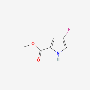 Methyl 4-fluoro-1H-pyrrole-2-carboxylate chemical structure (CAS 475561-89-8)