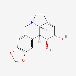 (1S,2S,3a1S,12bS)-2,3a1,4,5,7,12b-Hexahydro-1H-[1,3]dioxolo[4,5-j]pyrrolo[3,2,1-de]phenanthridine-1,2-diol chemical structure (CAS 476-28-8)