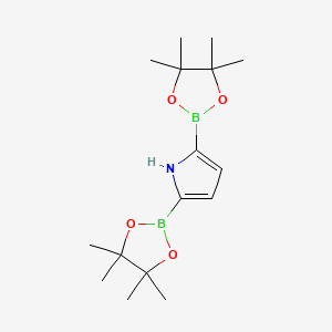 2,5-Bis(4,4,5,5-tetramethyl-1,3,2-dioxaborolan-2-yl)-1H-pyrrole chemical structure (CAS 476004-84-9)