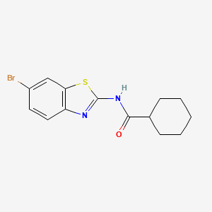 N-(6-Bromobenzo[d]thiazol-2-yl)cyclohexanecarboxamide chemical structure (CAS 476280-90-7)