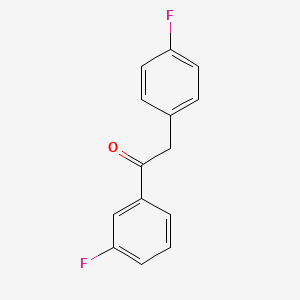 1-(3-Fluorophenyl)-2-(4-fluorophenyl)ethanone chemical structure (CAS 476472-53-4)