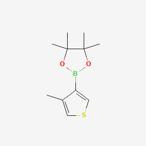 4,4,5,5-Tetramethyl-2-(4-methylthiophen-3-yl)-1,3,2-dioxaborolane chemical structure (CAS 476620-20-9)