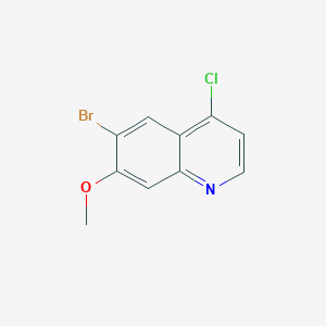 6-Bromo-4-chloro-7-methoxyquinoline chemical structure (CAS 476660-71-6)