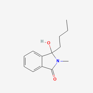 3-Butyl-3-hydroxy-2-methylisoindolin-1-one chemical structure (CAS 4770-21-2)