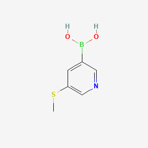 (5-(Methylthio)pyridin-3-yl)boronic acid chemical structure (CAS 477251-98-2)