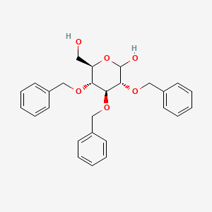 (3R,4S,5R,6R)-3,4,5-Tris(benzyloxy)-6-(hydroxymethyl)tetrahydro-2H-pyran-2-ol chemical structure (CAS 47727-93-5)