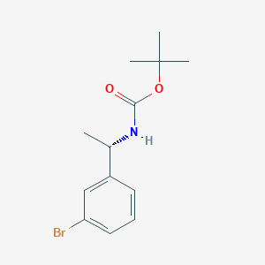 (S)-N-Boc-1-(3-bromophenyl)ethylamine chemical structure (CAS 477312-85-9)