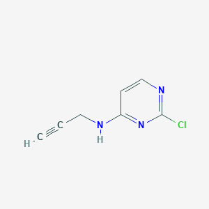 2-Chloro-N-(prop-2-yn-1-yl)pyrimidin-4-amine chemical structure (CAS 477593-82-1)