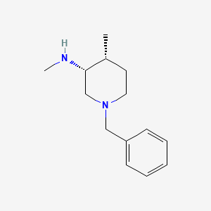 cis-1-Benzyl-N,4-dimethylpiperidin-3-amine chemical structure (CAS 477600-69-4)