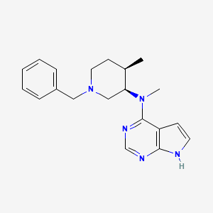 N-((3R,4R)-1-Benzyl-4-methylpiperidin-3-yl)-N-methyl-7H-pyrrolo[2,3-d]pyrimidin-4-amine chemical structure (CAS 477600-73-0)