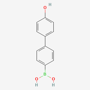 (4'-Hydroxy-[1,1'-biphenyl]-4-yl)boronic acid chemical structure (CAS 477760-86-4)