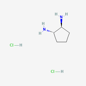 (1S,2S)-Cyclopentane-1,2-diamine dihydrochloride chemical structure (CAS 477873-22-6)