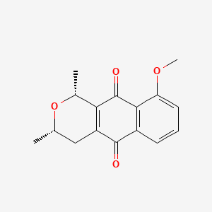 (1R,3S)-9-Methoxy-1,3-dimethyl-3,4-dihydro-1H-benzo[g]isochromene-5,10-dione chemical structure (CAS 478-36-4)