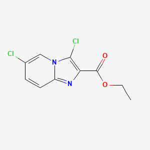 Ethyl 3,6-dichloroimidazo[1,2-a]pyridine-2-carboxylate chemical structure (CAS 478040-91-4)