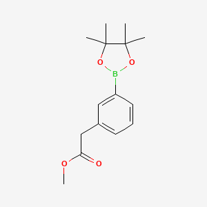 Methyl 2-(3-(4,4,5,5-tetramethyl-1,3,2-dioxaborolan-2-yl)phenyl)acetate chemical structure (CAS 478375-42-7)