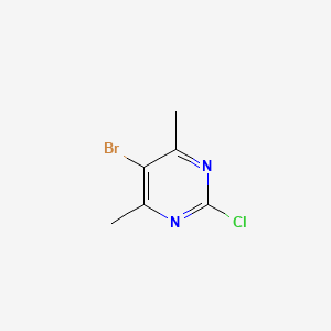 5-Bromo-2-chloro-4,6-dimethylpyrimidine chemical structure (CAS 4786-72-5)