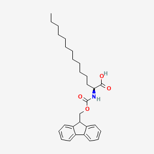(2S)-2-(Fmoc-amino)tetradecanoic acid chemical structure (CAS 478706-50-2)