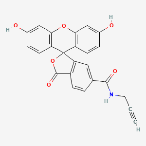 3',6'-Dihydroxy-3-oxo-N-(prop-2-yn-1-yl)-3H-spiro[isobenzofuran-1,9'-xanthene]-6-carboxamide chemical structure (CAS 478801-49-9)