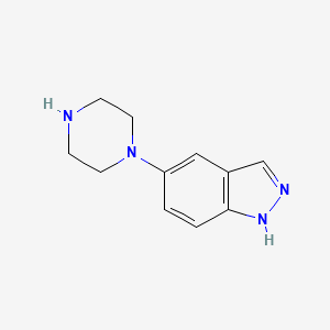 5-(Piperazin-1-yl)-1H-indazole chemical structure (CAS 478827-33-7)