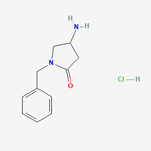 4-Amino-1-benzylpyrrolidin-2-one hydrochloride chemical structure (CAS 478832-05-2)