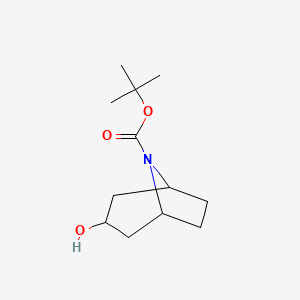 tert-Butyl 3-hydroxy-8-azabicyclo[3.2.1]octane-8-carboxylate chemical structure (CAS 478837-18-2)