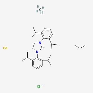 Allyl(1,3-bis(2,6-diisopropylphenyl)imidazolidin-2-ylidene)chloropalladate(II) chemical structure (CAS 478980-01-7)
