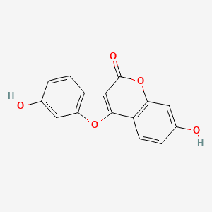 3,9-Dihydroxy-6H-benzofuro[3,2-c]chromen-6-one chemical structure (CAS 479-13-0)