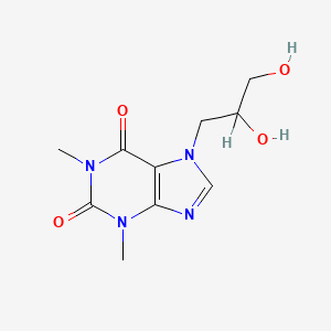 7-(2,3-Dihydroxypropyl)-1,3-dimethyl-1H-purine-2,6(3H,7H)-dione chemical structure (CAS 479-18-5)