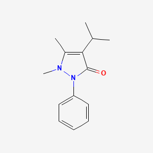 4-Isopropyl-1,5-dimethyl-2-phenyl-1H-pyrazol-3(2H)-one chemical structure (CAS 479-92-5)