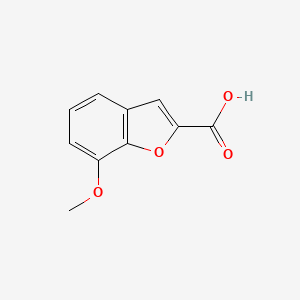 7-Methoxybenzofuran-2-carboxylic acid chemical structure (CAS 4790-79-8)