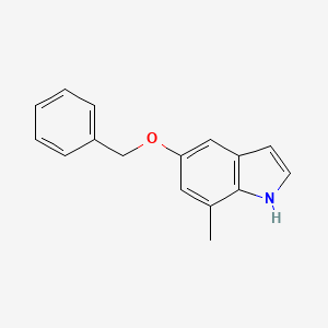 5-(Benzyloxy)-7-methyl-1H-indole chemical structure (CAS 4792-65-8)