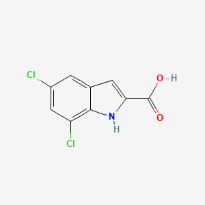 5,7-Dichloro-1H-indole-2-carboxylic acid chemical structure (CAS 4792-71-6)