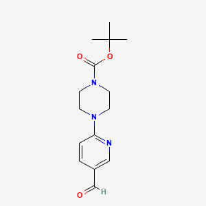 tert-Butyl 4-(5-formylpyridin-2-yl)piperazine-1-carboxylate chemical structure (CAS 479226-10-3)