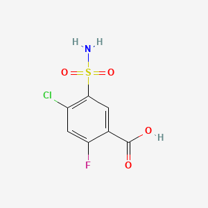 4-Chloro-2-fluoro-5-sulfamoylbenzoic acid chemical structure (CAS 4793-22-0)
