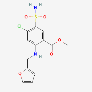 Methyl 4-chloro-2-((furan-2-ylmethyl)amino)-5-sulfamoylbenzoate chemical structure (CAS 4793-48-0)