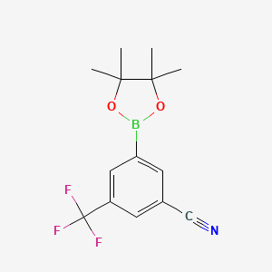 3-(4,4,5,5-Tetramethyl-1,3,2-dioxaborolan-2-yl)-5-(trifluoromethyl)benzonitrile chemical structure (CAS 479411-95-5)